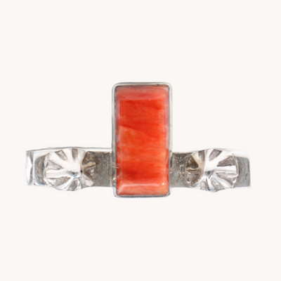 Square Spiny Oyster Statement Ring