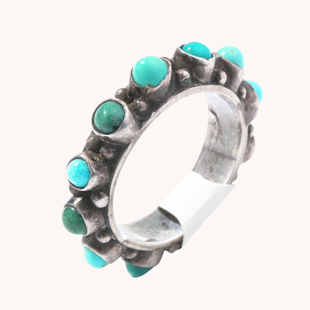 Turquoise Row Ring