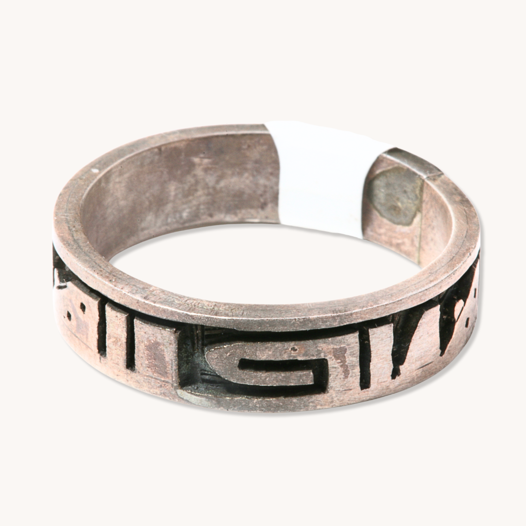 Vintage Hopi Silver Overlay Rings