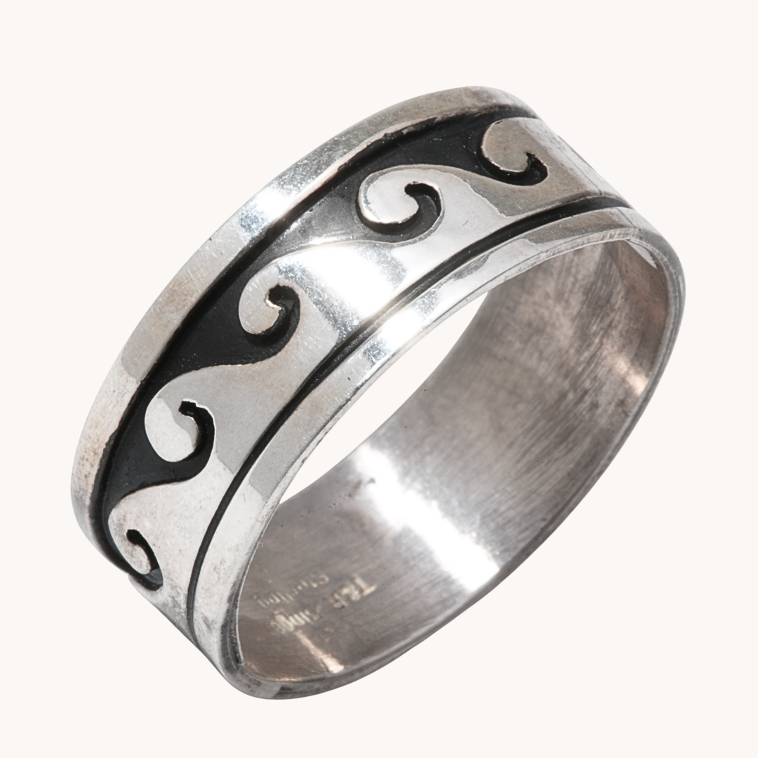 Vintage Hopi Silver Overlay Rings