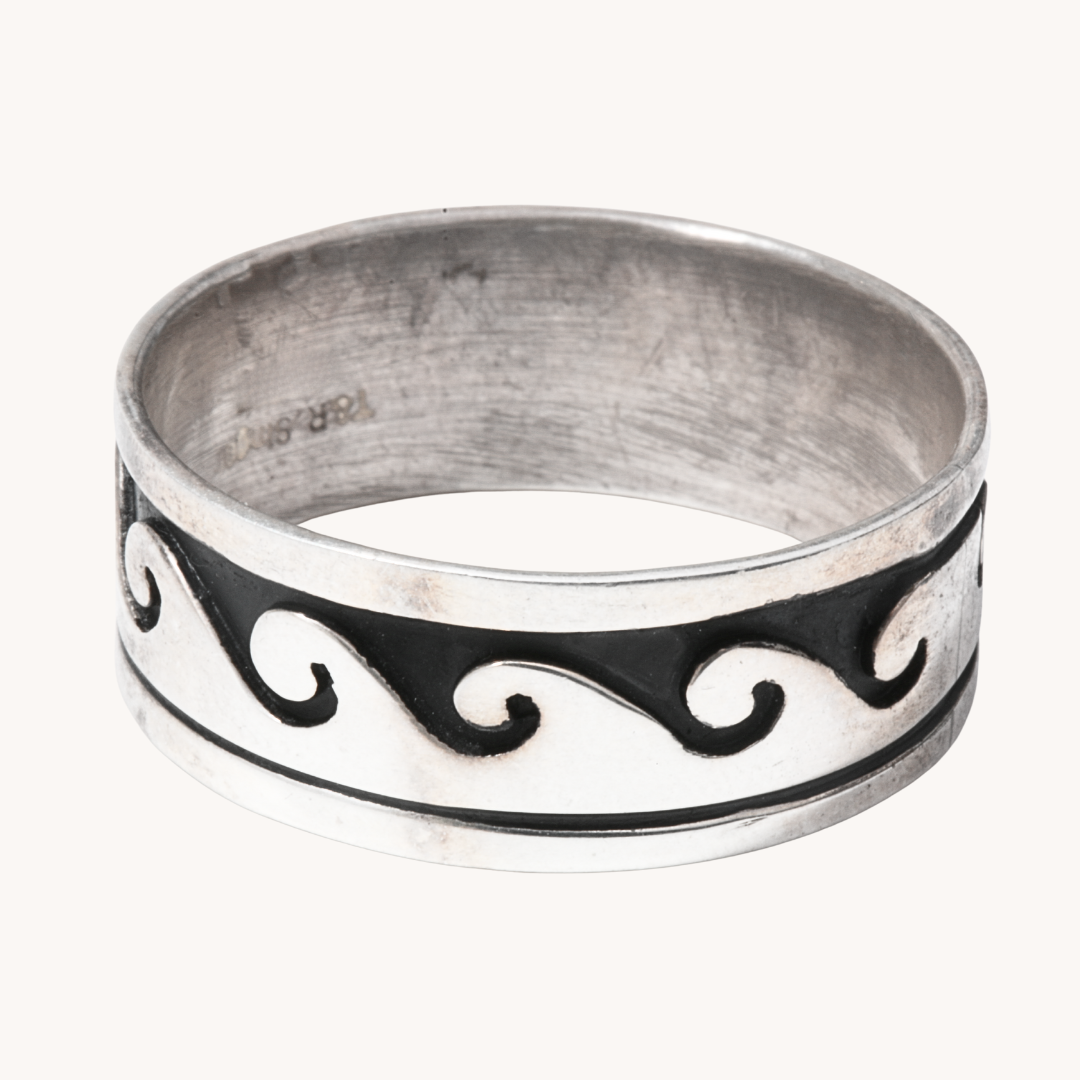 Vintage Hopi Silver Overlay Rings