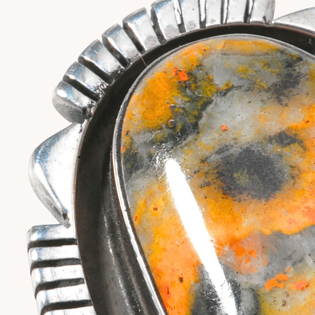 Bumblebee Jasper and Coral Statement Ring