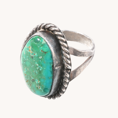 Vintage Green Turquoise Ring