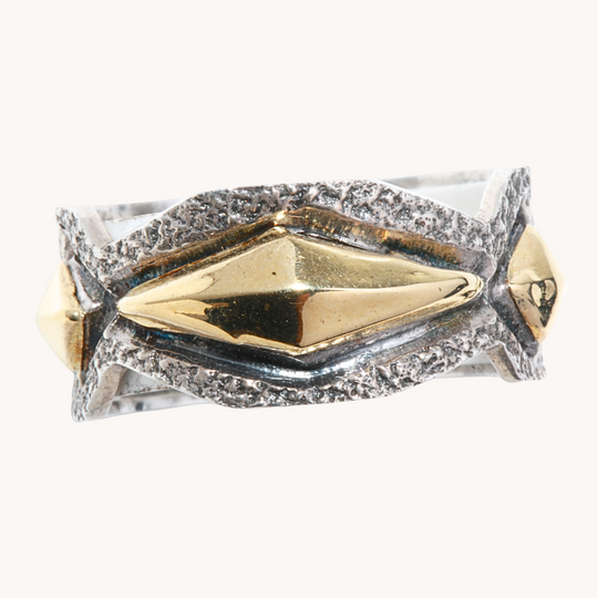 Sterling Silver and 14k Gold Ring