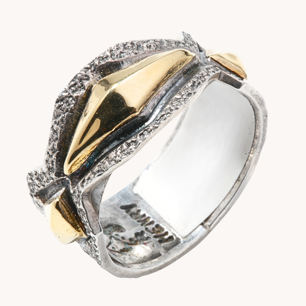 Sterling Silver and 14k Gold Ring
