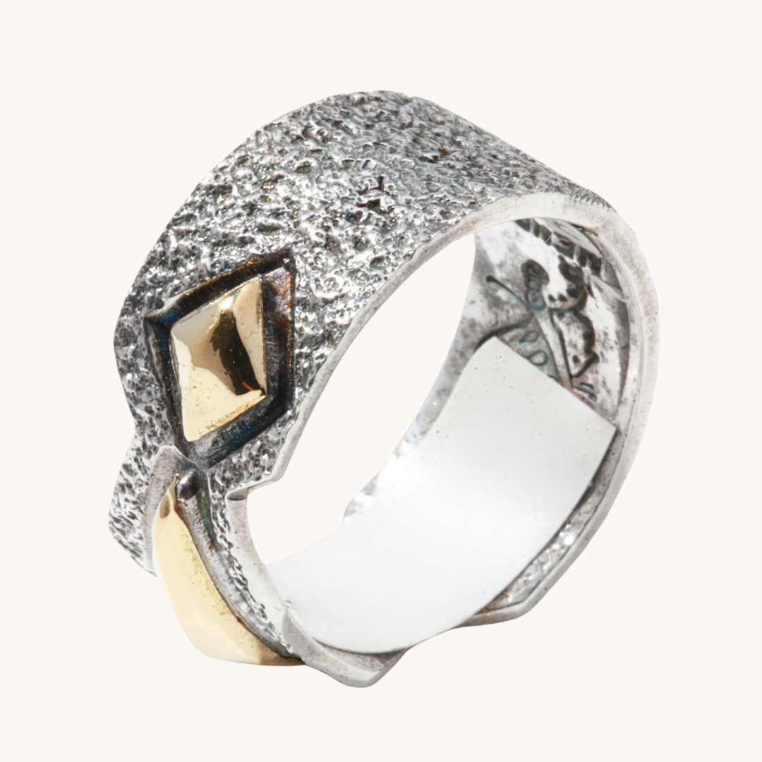Sterling Silver and 14k Gold Ring