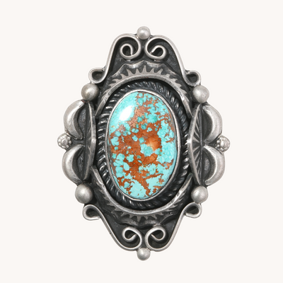 Number 8 Turquoise Adjustable Ring