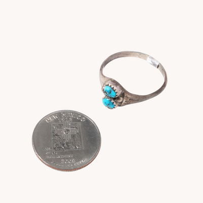 Vintage 2-Stone Turquoise Ring
