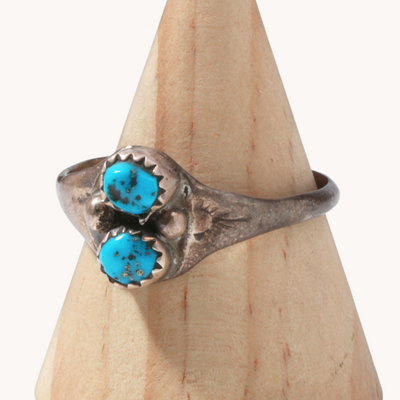 Vintage 2-Stone Turquoise Ring