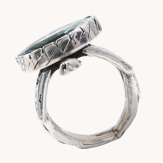 Men's Seraphenite Turtle Ring