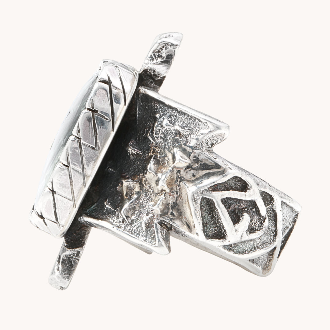 Men's Seraphenite Turtle Ring