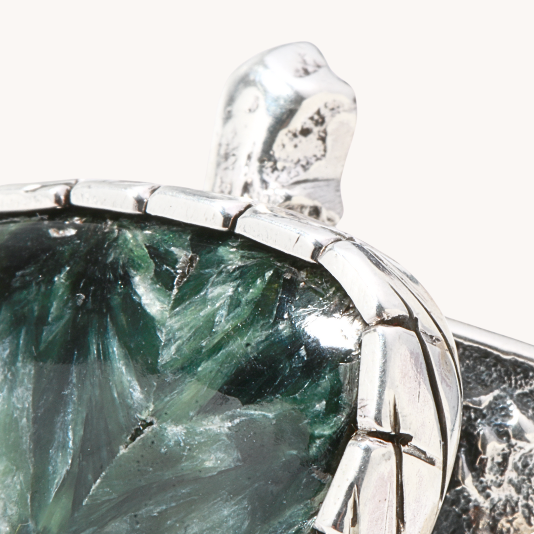 Men's Seraphenite Turtle Ring