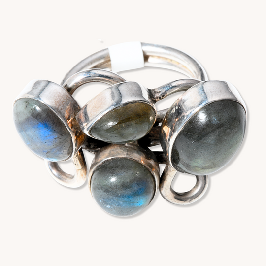 4-Stone Vintage Labradorite Ring
