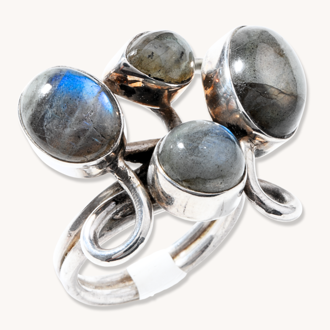 4-Stone Vintage Labradorite Ring