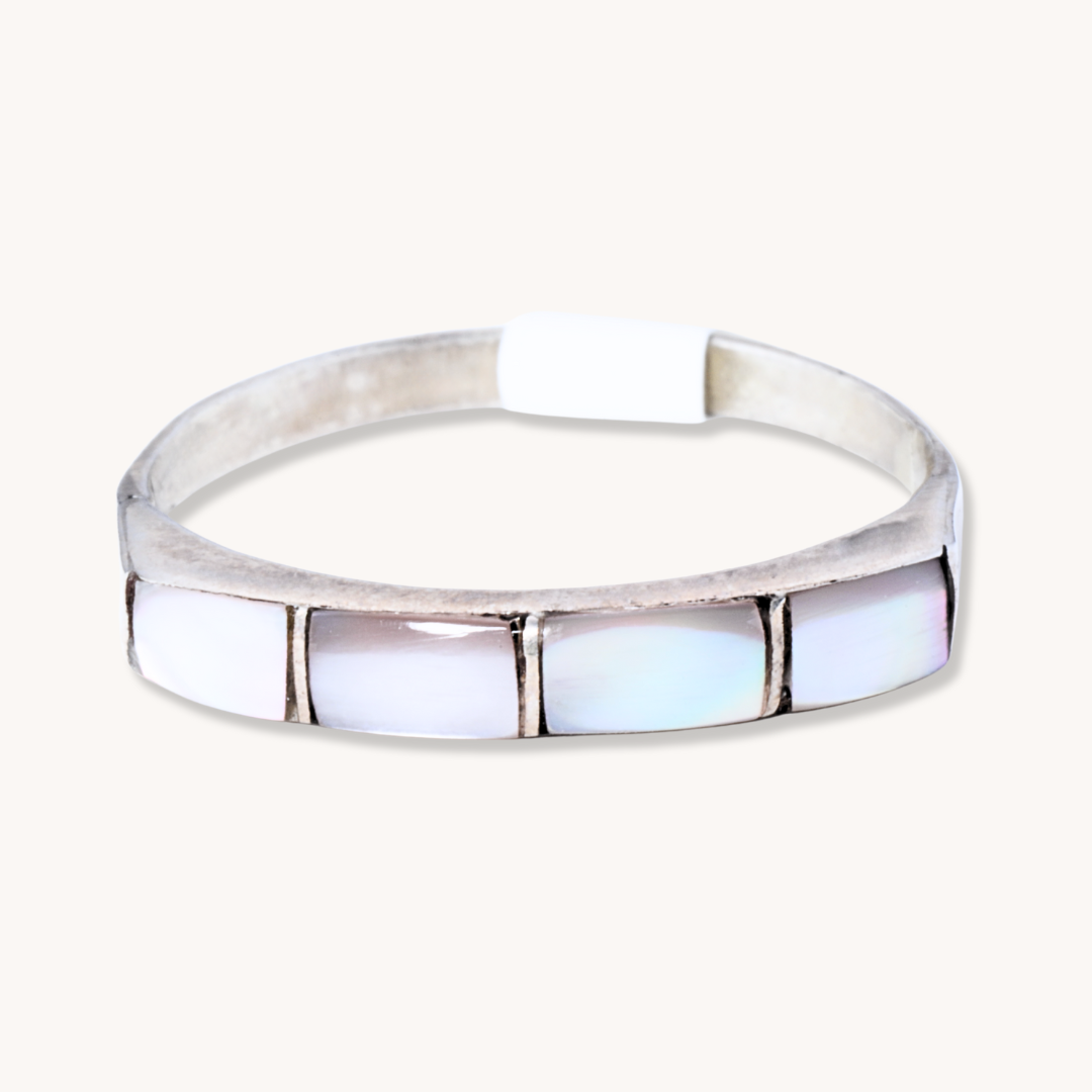 Mother of Pearl Channel Inlay Ring