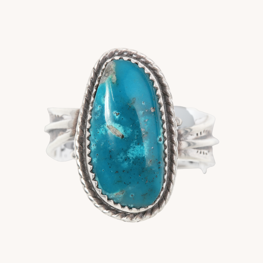 Blue Turquoise Carpenter Ring