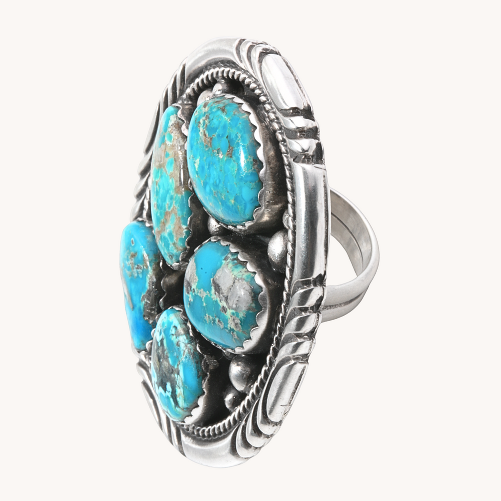 5-Stone Statement Turquoise Ring