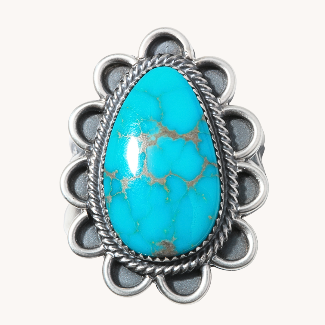 Men's Adjustable Turquoise Rings