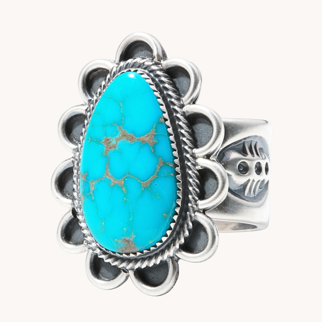 Men's Adjustable Turquoise Rings
