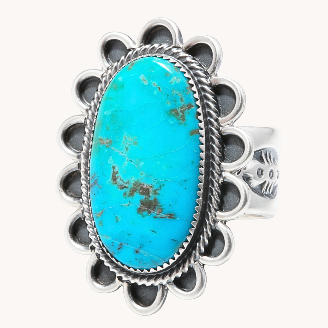 Men's Adjustable Turquoise Rings