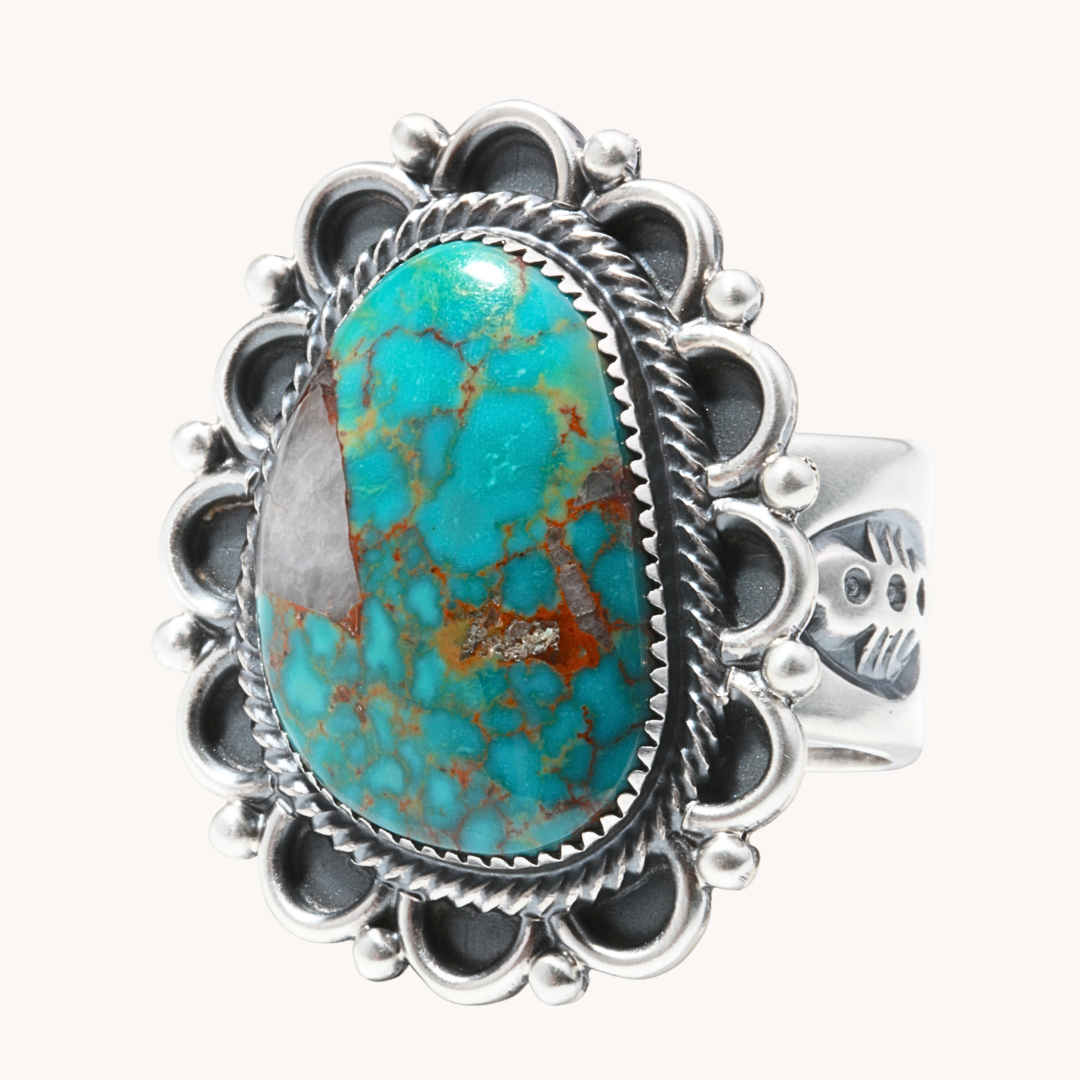 Men's Adjustable Turquoise Rings