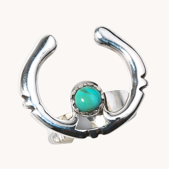 Horseshoe Turquoise Adjustable Ring