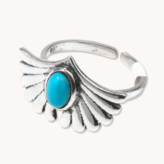 Turquoise Wing Adjustable Ring