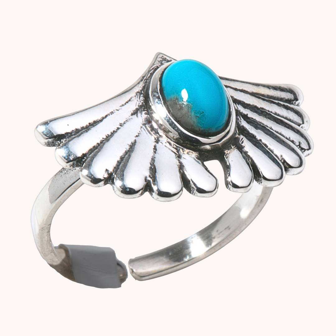 Turquoise Wing Adjustable Ring