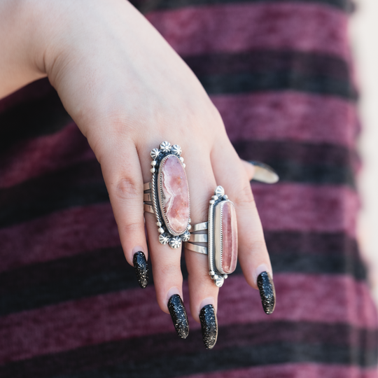 Rhodochrosite Oblong Ring