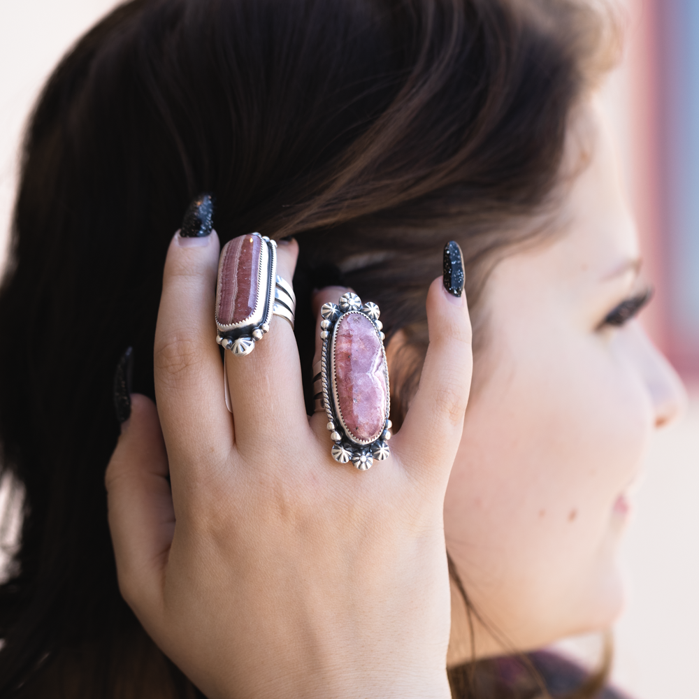 Rhodochrosite Oblong Ring