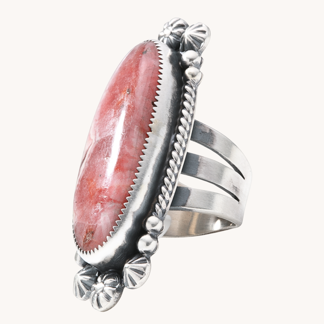 Rhodochrosite Oblong Ring