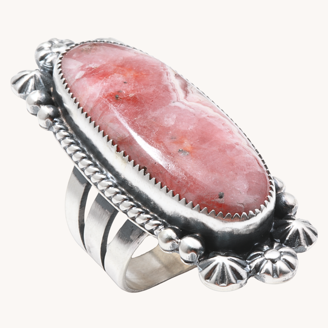 Rhodochrosite Oblong Ring