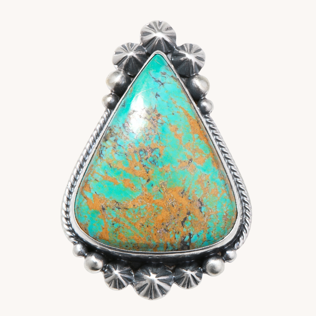 Statement Triangle Turquoise Ring