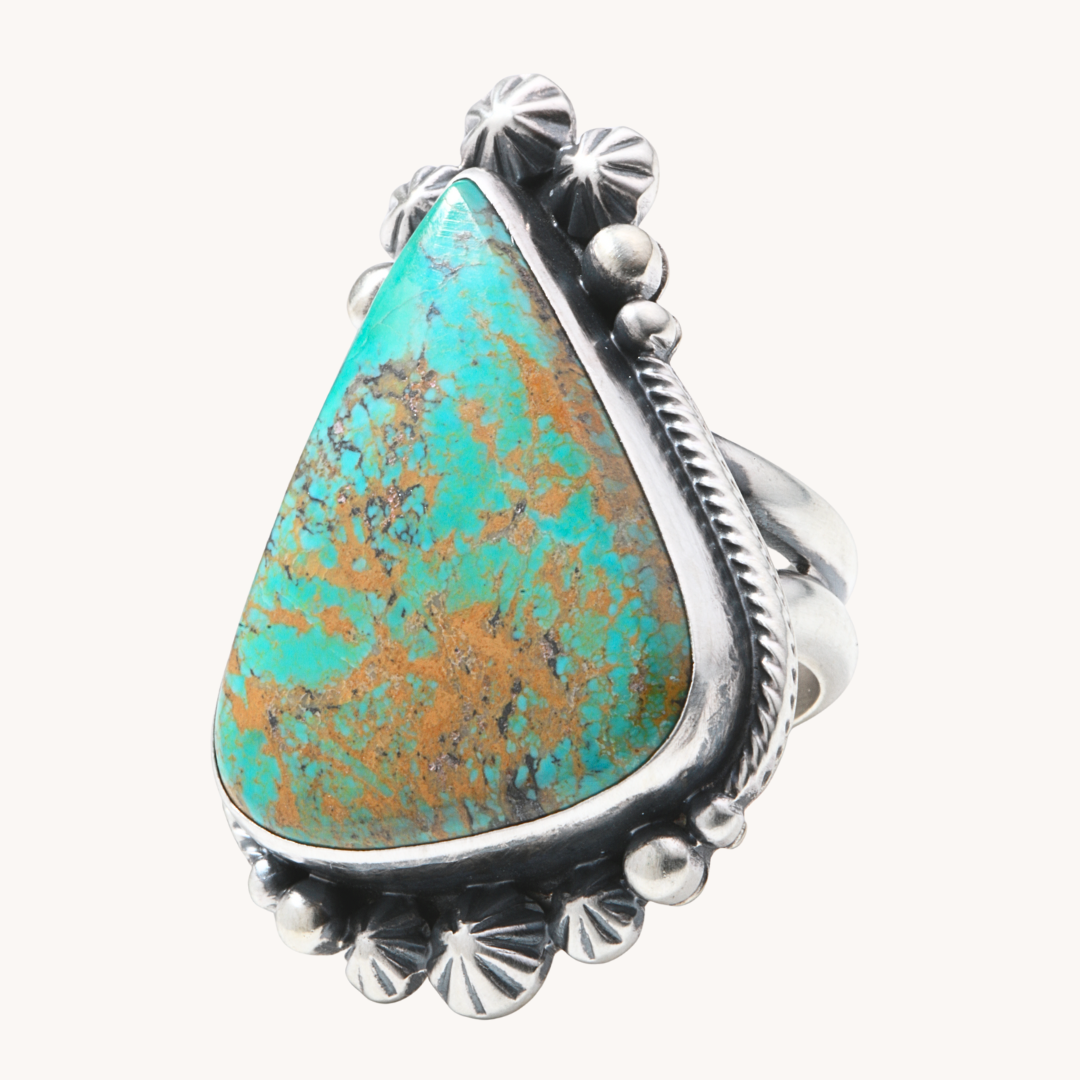 Statement Triangle Turquoise Ring