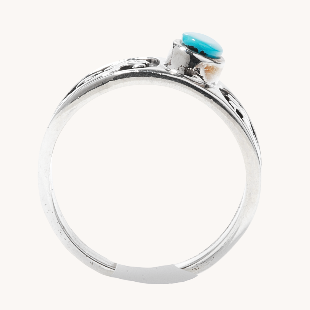 Turquoise Ring with Kokopelli Overlay