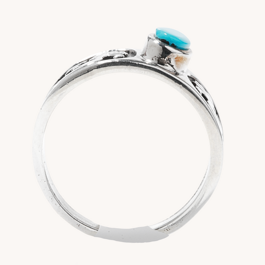 Turquoise Ring with Kokopelli Overlay