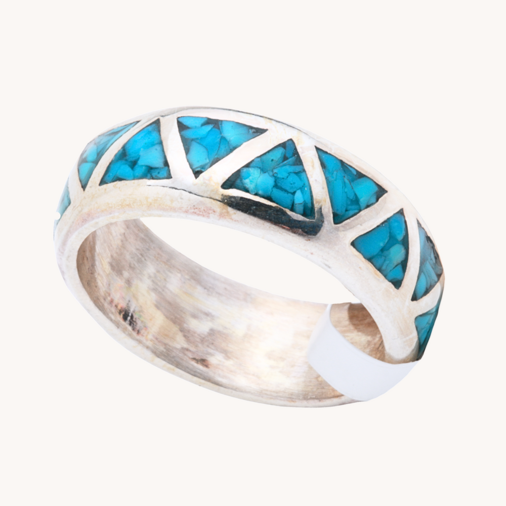 Turquoise Azteca-Style Ring