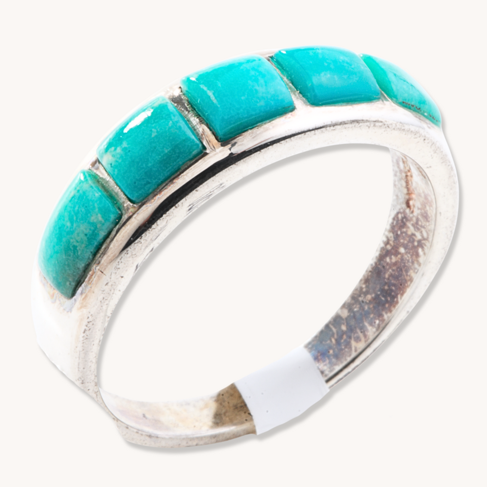 5-Stone Turquoise Band Ring