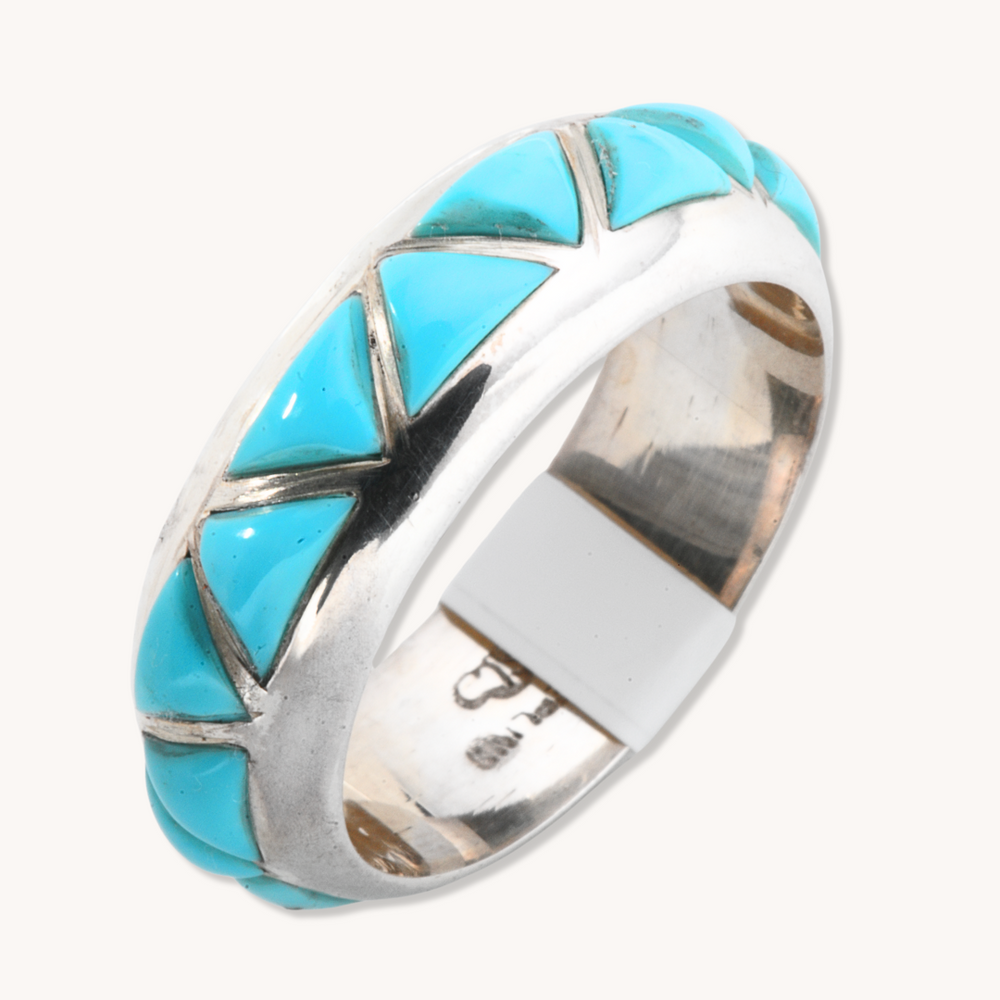 Turquoise Azteca-Style Ring