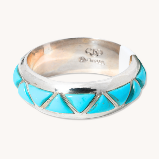 Turquoise Azteca-Style Ring