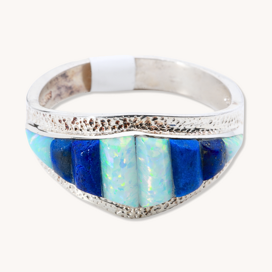 Opal and Lapis Inlay Ring