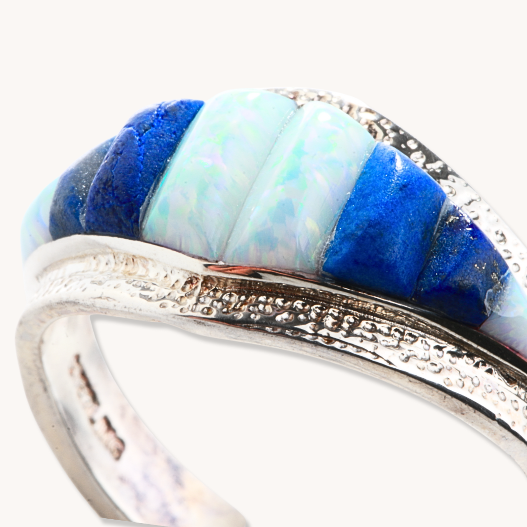 Opal and Lapis Inlay Ring