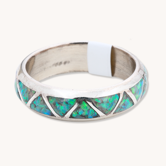 Opal Azteca-Style Ring
