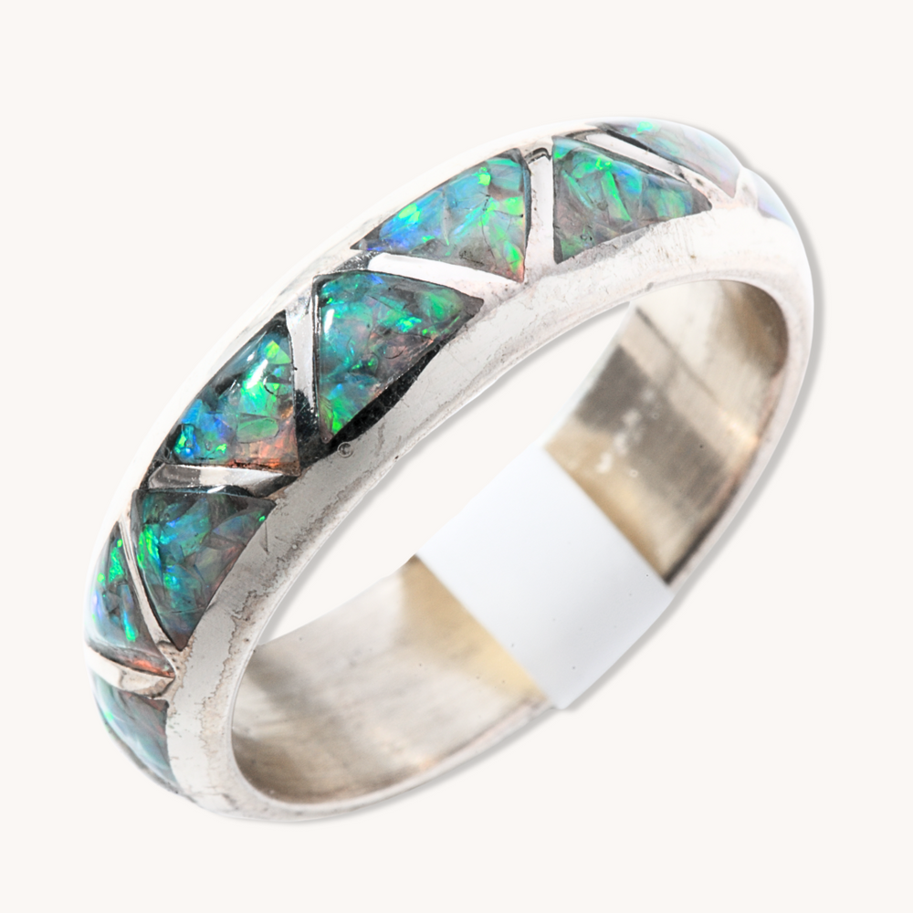 Opal Azteca-Style Ring