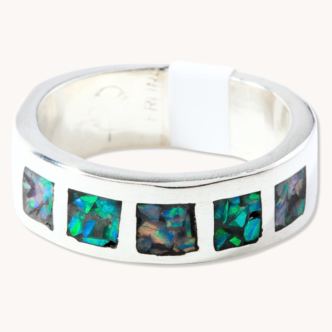 Opal Inlay Row Ring