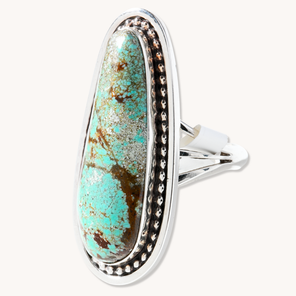 Oblong Statement Turquoise Ring