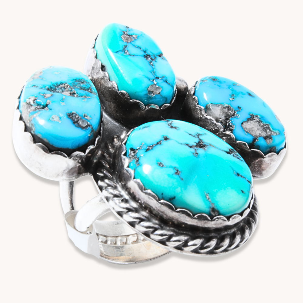 Vintage 4-Stone Turquoise Ring