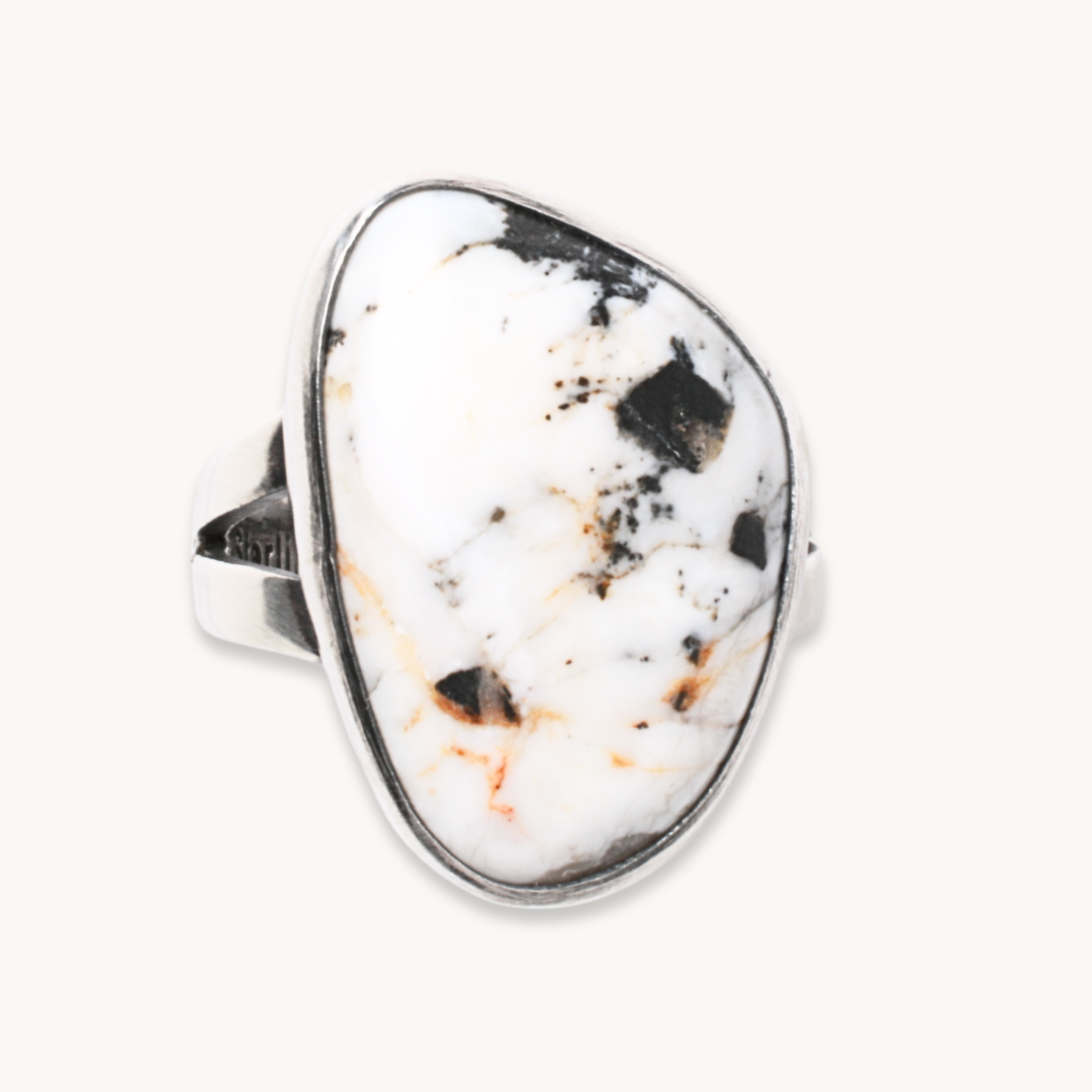 Simple White Buffalo Ring