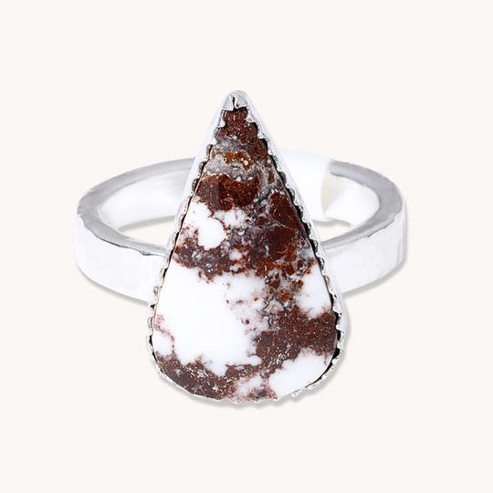 Wild Horse Ring with Hammered Band