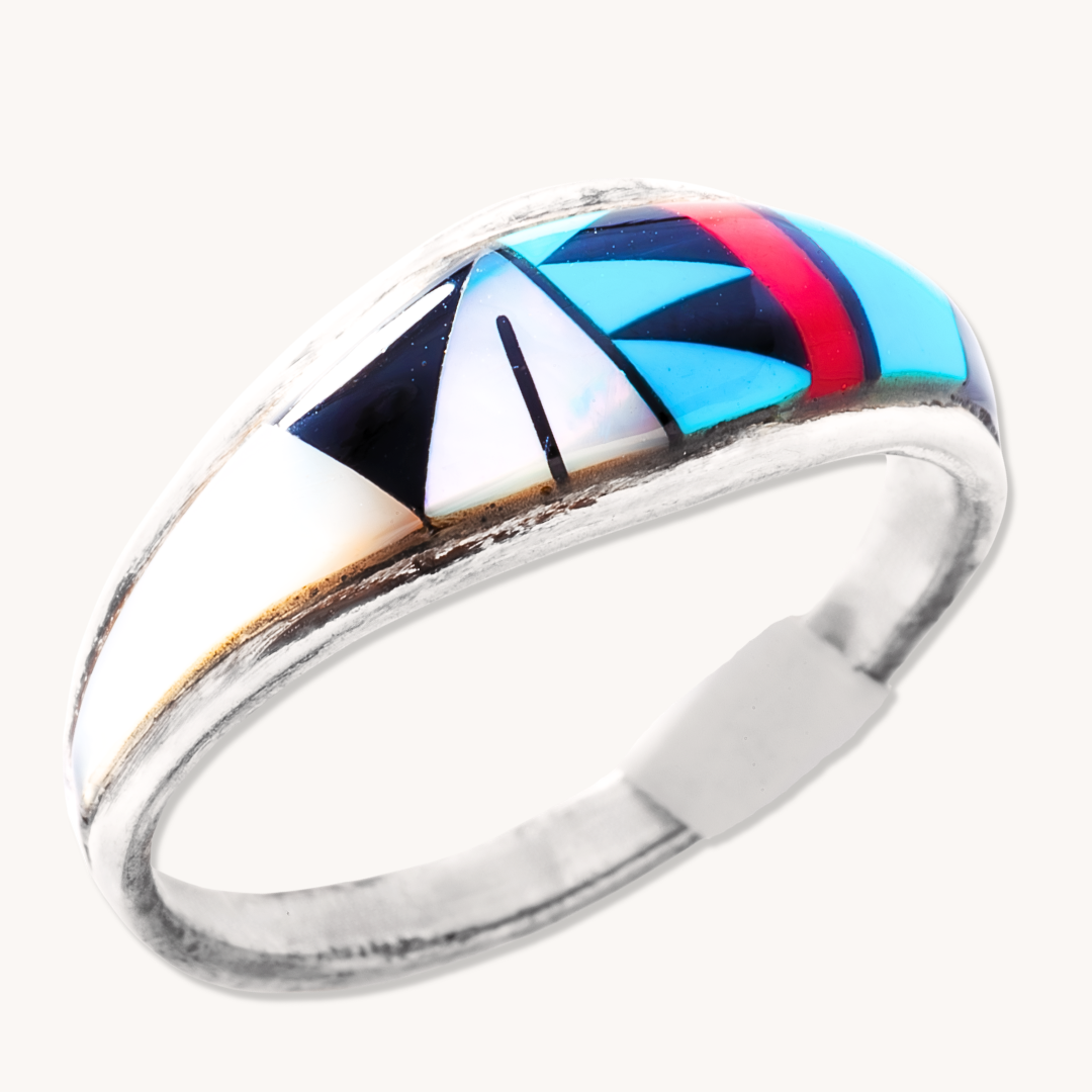 Multi-Stone Inlay Ring